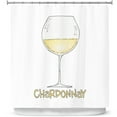 thumbnail image 1 of Shower Curtains 70" x 73" from DiaNoche Designs by Marley Ungaro - Cocktails Chardonnay, 1 of 1