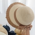 thumbnail image 4 of tarylea Wide Brimmed Hats for Women Sun Weaving Straw Hat with Bow Tie Casual Summer Beach Vacation Holiday Hat, 4 of 5