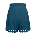 thumbnail image 5 of Bmisegm Womens Casual Shorts Lace Beach Relaxed Drawstring Tie Loose Bottoms Daily Women's Shorts BU3 M, 5 of 5