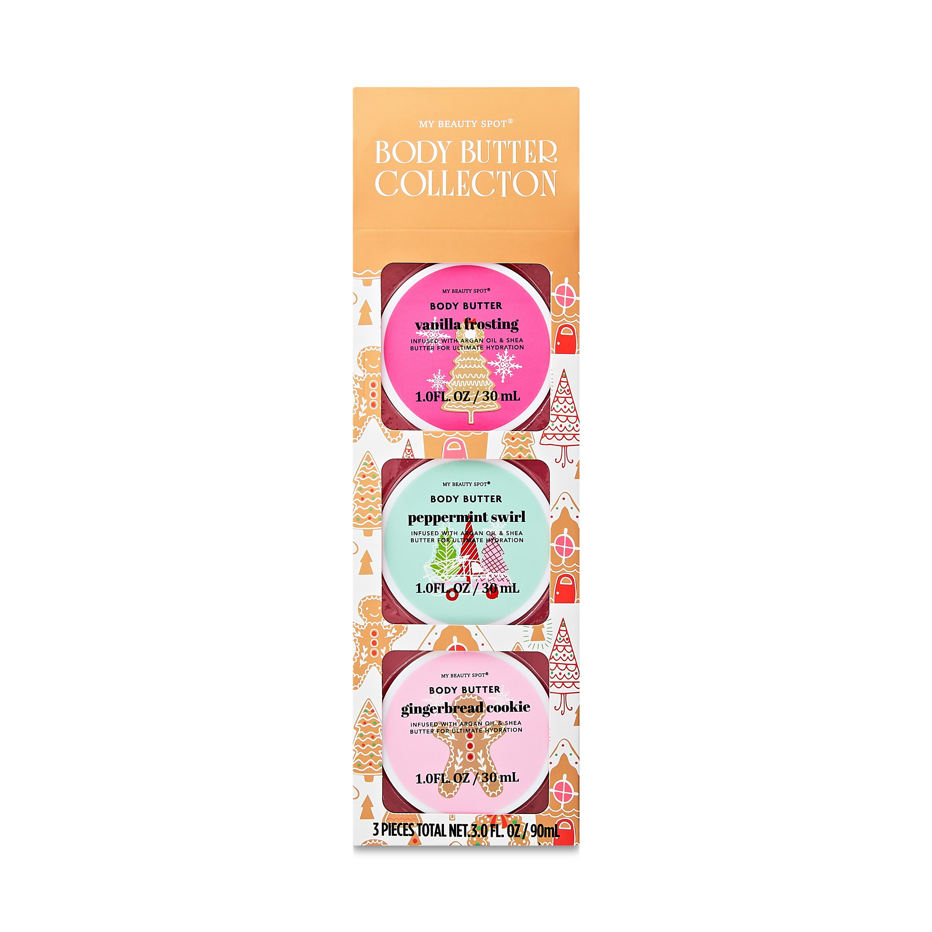 My Beauty Spot Gingerbread Body Butter 3-Pack,  Rich Moisturizer for Teens & Adults (New)