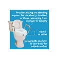 thumbnail image 3 of Carex E-Z Lock White Polyethylene Non-Elongated Toilet Seat with Arms 5" Height up to 300 lbs, 3 of 5
