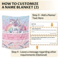 thumbnail image 5 of Personalized Kids Blanket with Name, 60 x 50 Inches Warm Soft Rainbow Unicorn Blanket for Kids, Unicorn Lovers, Cozy Lightweight Flannel Throw Blanket for Bed Sofa Room Decor, Living Room, 5 of 6