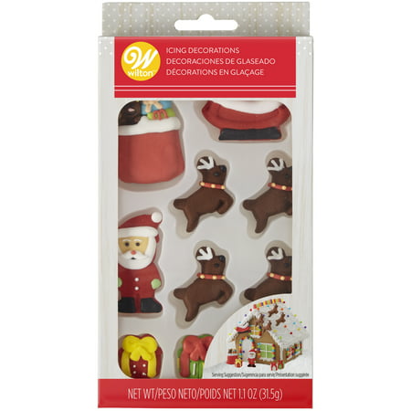 Wilton Santa's Gingerbread House Icing Decorations,