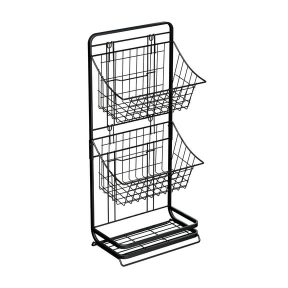 Wovilon 3 Tier Fruit Basket Fruit Bowl Kitchen Countertop Fruit And Vegetable Mini Storage Basket Hanging Basket Stand For Kitchen Organizer