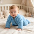 thumbnail image 5 of CAICJ98 Newborn Baby Boy Girl Fleece Outfit Footie Jumpsuit Winter Zipper Long Sleeve One-Piece Romper Snowsuit Warm Clothes,Size 6-9 Months, 5 of 9