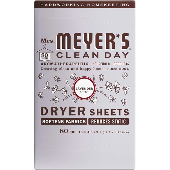 CLEAN DAY Dryer Sheets, Lavender, 80 ct