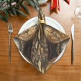 thumbnail image 2 of Satin Native Fab Cotton Dinner Napkin Golden Elegance Reusable, 2 of 8