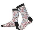 thumbnail image 2 of KLL Abstract Floral Print Cool Socks Men's Women's Crew Socks Funny Crazy Novelty Stockings, 2 of 7