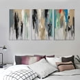 thumbnail image 3 of ONETECH Abstract Wall Art Grey Canvas Art Modern Canvas Pictures Contemporary Canvas Artwork for Bedroom Living Room Bathroom Kitchen Office Home Wall Decor Framed Ready 12''x16''X3 Panels, 3 of 4