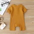 thumbnail image 5 of Newborn Baby Jumpsuit Child'S Summer Jumpsuit Boys and Girls Baby Botton Short Sleeve Round Neck Cute Solid Shorts Rompers New Casual Winter Jumpsuits Brown Newborn, 5 of 9