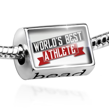Bead Worlds Best Athlete Charm Fits All European (Best Athlete In The World Today)