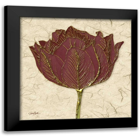 Stimson, Diane 12x12 Black Modern Framed Museum Art Print Titled - Chianti Tulip