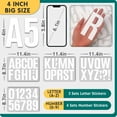 thumbnail image 2 of 13 Sheets Alphabet Stickers,4 Inch Large Vinyl Letter Number Stickers Self Adhesive,Waterproof Numbers Alphabet Letters Labels for DIY Crafts,Mailbox,Notebook,Door,Water Bottles,Car(White), 2 of 16