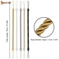 thumbnail image 3 of Spencer 4Pcs Braided Curtain Tiebacks, Rope Belt Curtain Tie Buckle Holdback Drapery Curtain Tie Back with 4 Metal Hooks (Black), 3 of 7
