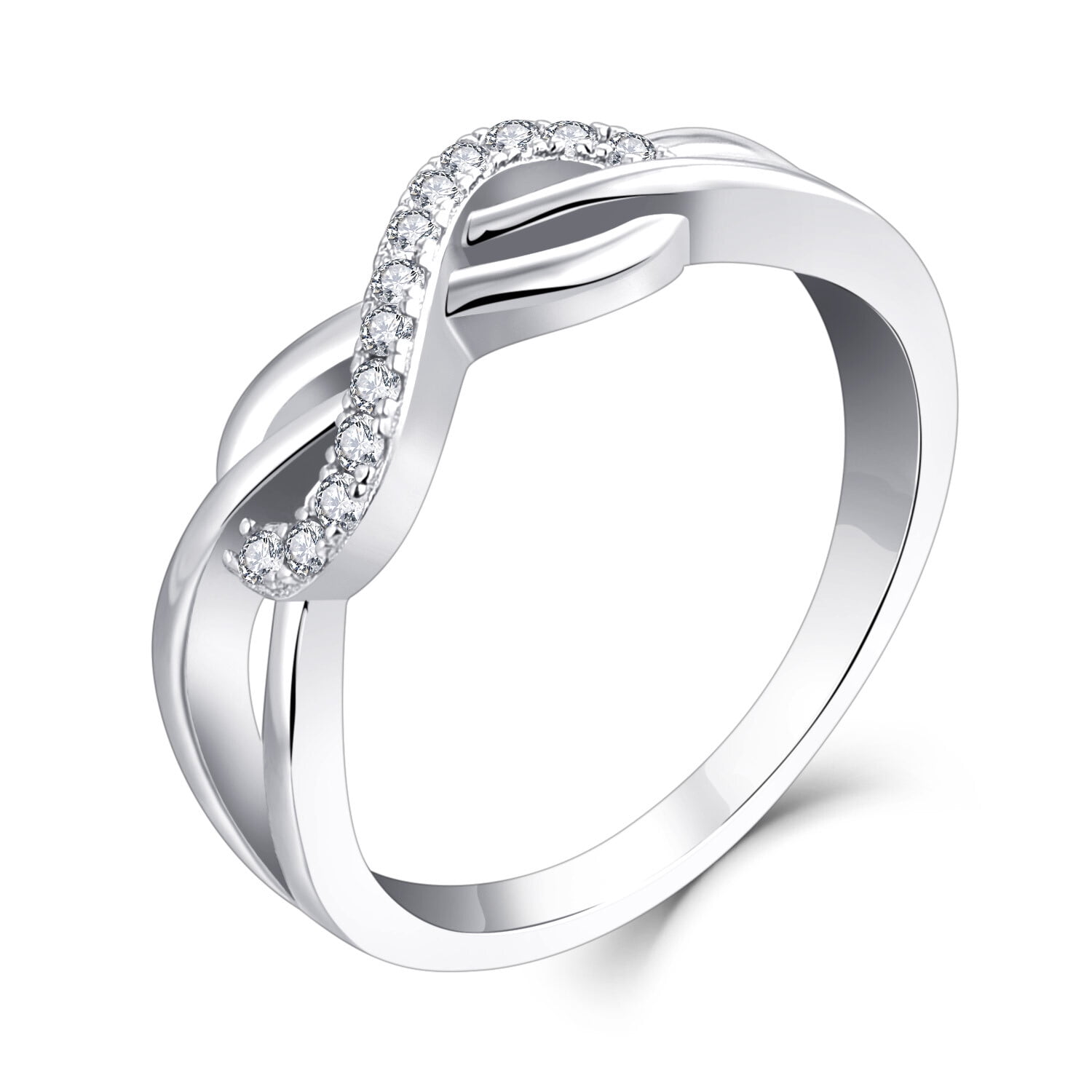 Starchenie 925 Sterling Silver Infinity Promise Ring for Women Size 10