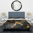 thumbnail image 3 of Designart "Gold and Black Mosaic Patterns II" Abstract Tile Bedding Covert Set - Abstract Gold Modern Bed Set With 2 Shams, 3 of 5