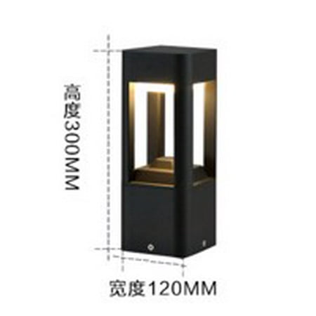 Outdoor Pedestal Post Light - Die-Cast Aluminum Victorian Lantern For Garden & Patio (60cm, Black, IP65)