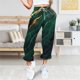 thumbnail image 2 of Pantalones de chándal Gibobby mujer con estampado informal Verde M, 2 of 4