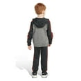 thumbnail image 2 of Toddler Boy adidas Melange Fleece Jacket & Pants Set Color: Charcoal Gray Size: 4T, 2 of 4