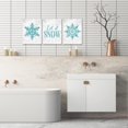 thumbnail image 5 of Koesnbre 3 Piece Canvas Wall Art Decor Snowflakes Pictures Bedroom Teal Bathroom Paintings Turquoise and Grey Artwork Winter Home Decorations Christmas Gift, 5 of 6