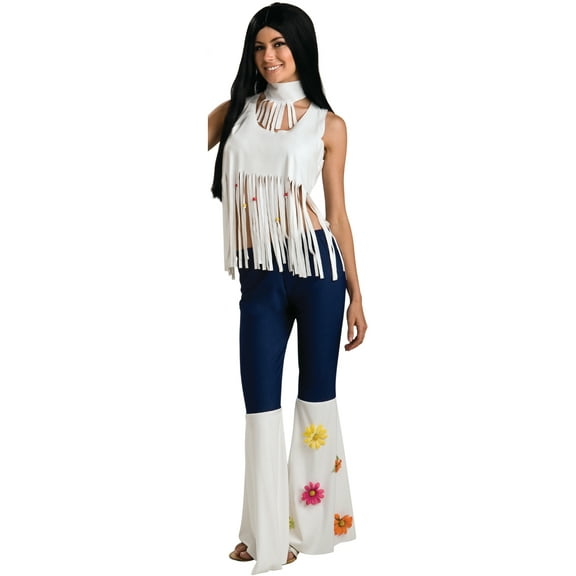 Rubie's 70s Hippie Rockstar Cher Women's Halloween Fancy-Dress Costume for Adult, One Size