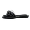 thumbnail image 5 of GJPBGK Women’s Flat Sandals Bow Slide Sandals Square Toe Summer Slip-On Shoes with Clear Straps for Party or Casual Wear, 5 of 5