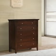 thumbnail image 2 of Contemporary Home Living Wooden Bedroom Chest with 5-Drawers - 48" - Dark Brown, 2 of 6