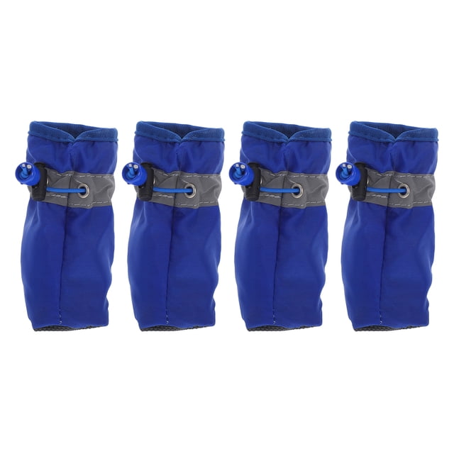 4 piezas de botas impermeables antideslizantes para perros Botines para mascotas de todas las estaciones para perros pequeños a medianos talla XL (azul)