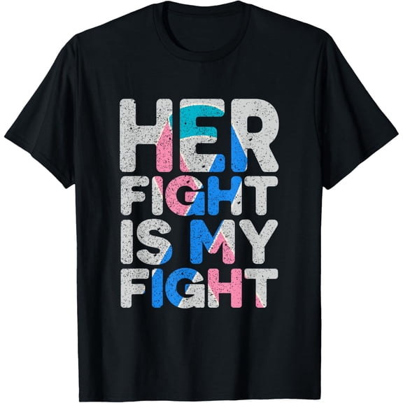 men and women can wear,Her Fight is My Fight Thyroid Cancer Support Awareness T-Shirt