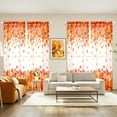 thumbnail image 2 of dinii Fall Sheer Curtains for Living Room, Thanksgiving Pumpkin Curtains 84 Inch Length 2 Panels Set, Falling Maple Leaves Sheer Curtain Drapes for Bedroom Windows Fall Decor Gifts (52" W x 84" L), 2 of 6