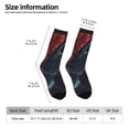 thumbnail image 2 of KLL Red Moon Shark Sailboat Print Cool Socks Men's Women's Crew Socks Funny Crazy Novelty Stockings, 2 of 6