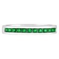 thumbnail image 2 of Channel-Set Emerald Band Stackable Ring 14k White Gold (0.40ct), 2 of 3