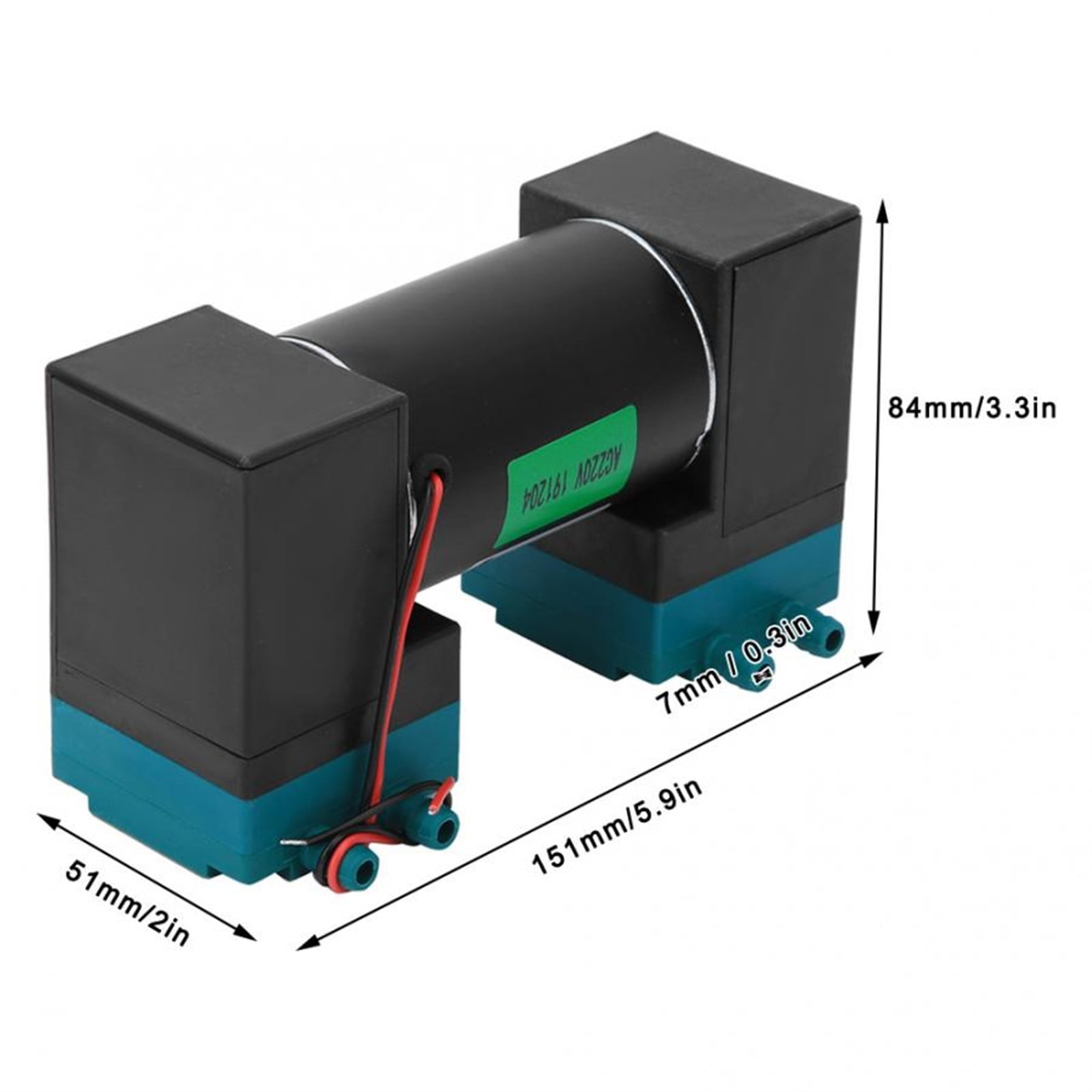 Mini 24W Diaphragm Vacuum Pump Electric Micro Large Flow Low Noise Air Pump -90~350kpa 10~20L/min DC12V/24V For Home Use ,Easy to Operate