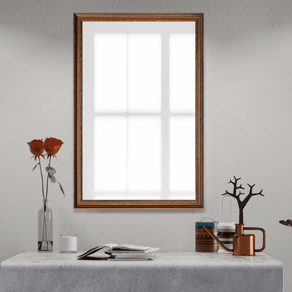 Frame My Mirror Framed Wall Mirror - Bronze 36" x 48" Mirror - Ideal for Bathroom, Wall Decor, Bedroom and Livingroom - Moisture Resistant with Safety Backing - Crenshaw Design