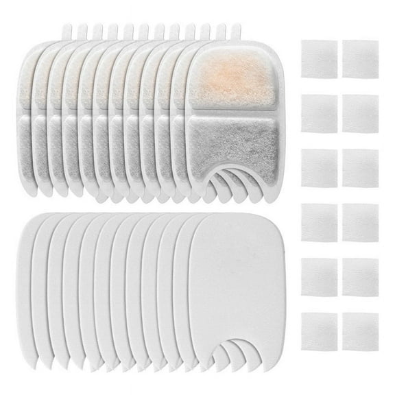 TOP! 12Set Replacement Filters&Sponges for 135 Fl Oz/4L Cat Water Fountain Filter Triple Filtration Pet
