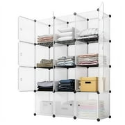 UBesGoo 12 Cubes Modular Portable Closet Wardrobe Clothes Organizer Plastic