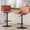 Brown, variant on MAYEERTY 2-Set Whiskey Brown Modern Swivel Bar Stools with Back Support for Kitchen Island, Adjustable Height