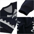 thumbnail image 4 of Yesfashion Men's Christmas Casual Slim Fit V-Neck Pullover Long Sleeve Knitted Pullover Sweaters, 4 of 5
