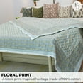 thumbnail image 6 of Handmade quilt, block printed floral quilt, boho decorative winter quilt, Indian bedding quilt, throw and blanket for room, 6 of 6