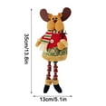 thumbnail image 3 of Adornos navideños de mesa, muñecos de tela de patas largas, muñecos de Papá Noel, 3 of 3