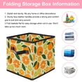 thumbnail image 3 of RATGDN Collapsible Fabric Cube Storage Bin with Double Handles for Living Room Bedroom Office Black - Orange Juice Fruit, 3 of 7