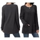 thumbnail image 3 of Camisas de Larga para Mujer, Suéteres Largos con Bolsillos, Túnicas Holgadas Negro L, 3 of 5
