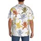 thumbnail image 3 of Fotbe Cartoon Monkey Camisa Estampada de Manga Corta para Hombre, Casual de Verano, Estilo Playero, Sin Arrugas-XX-Large, 3 of 5