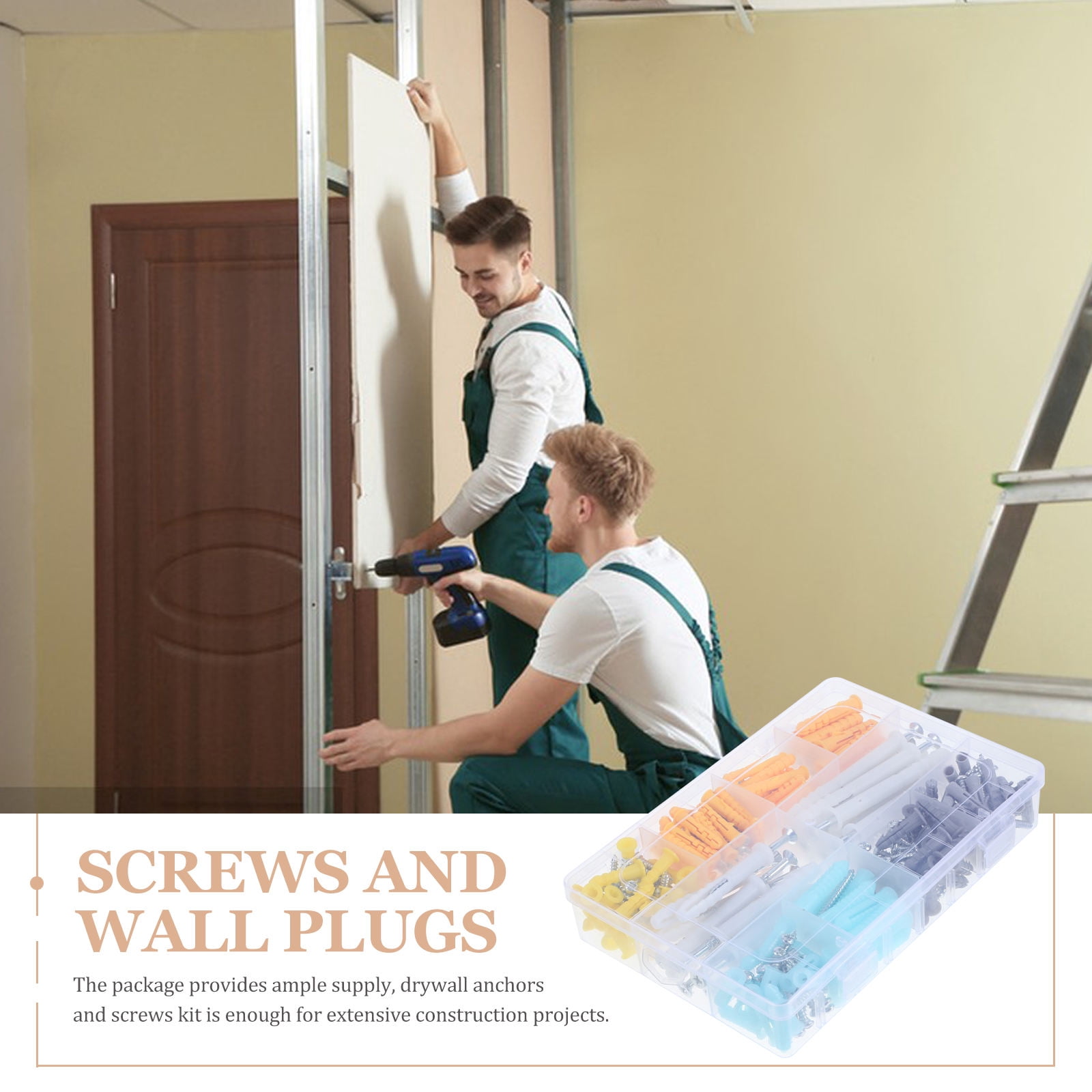 HOMEMAXS  Expansion Screw Set Drywall Tools Plaster Anchors and Screws Kit