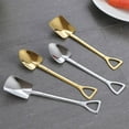 thumbnail image 5 of Cooking Spoons 2-piece Creative Shovel Shaped Stainless Steel Spoon Household Eating Spoon Coffee Mixing Spoon Table Spoons (Color : Brass), 5 of 5