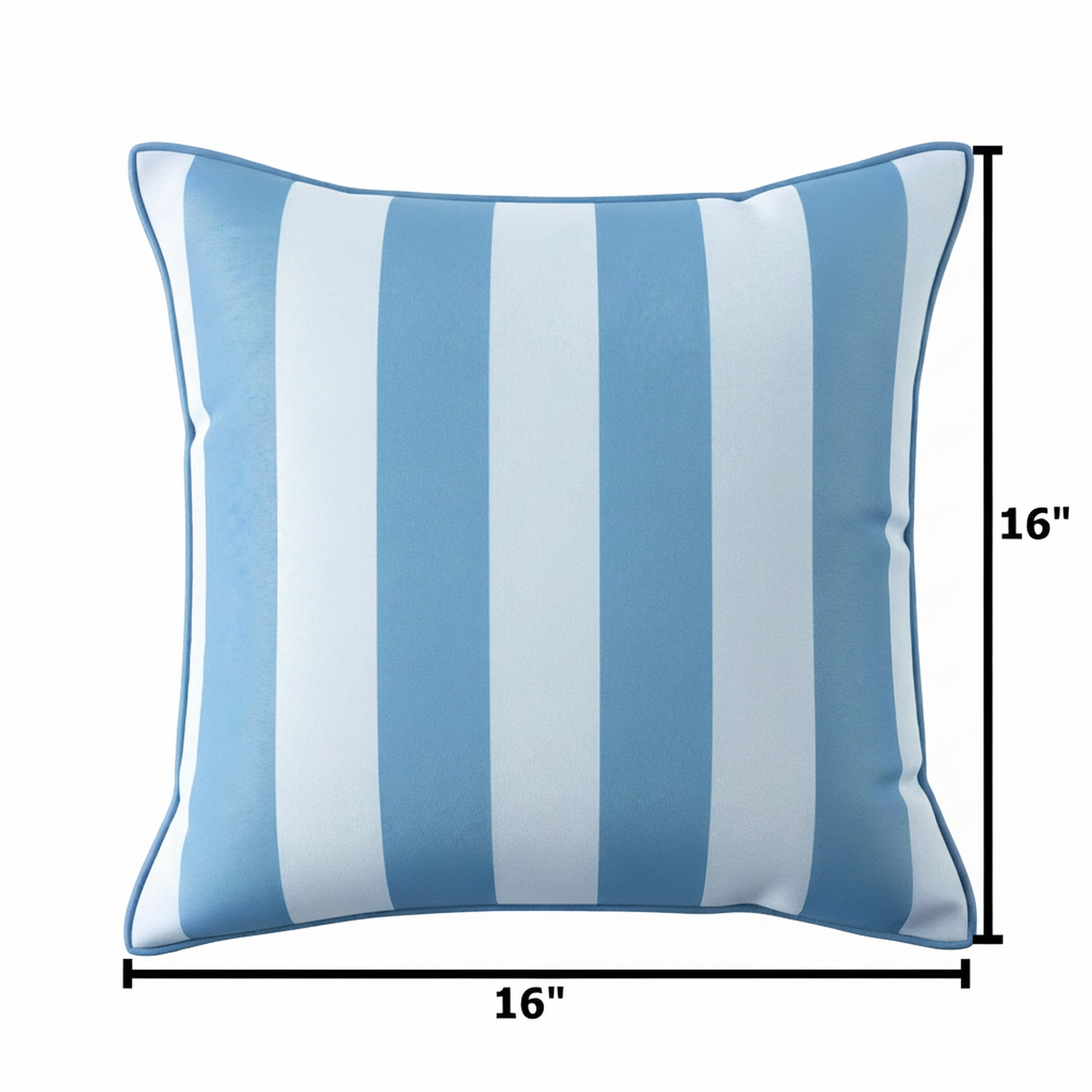 Mainstays 16 in x 16 in Cabana Outdoor Throw Pillow, Light Blue