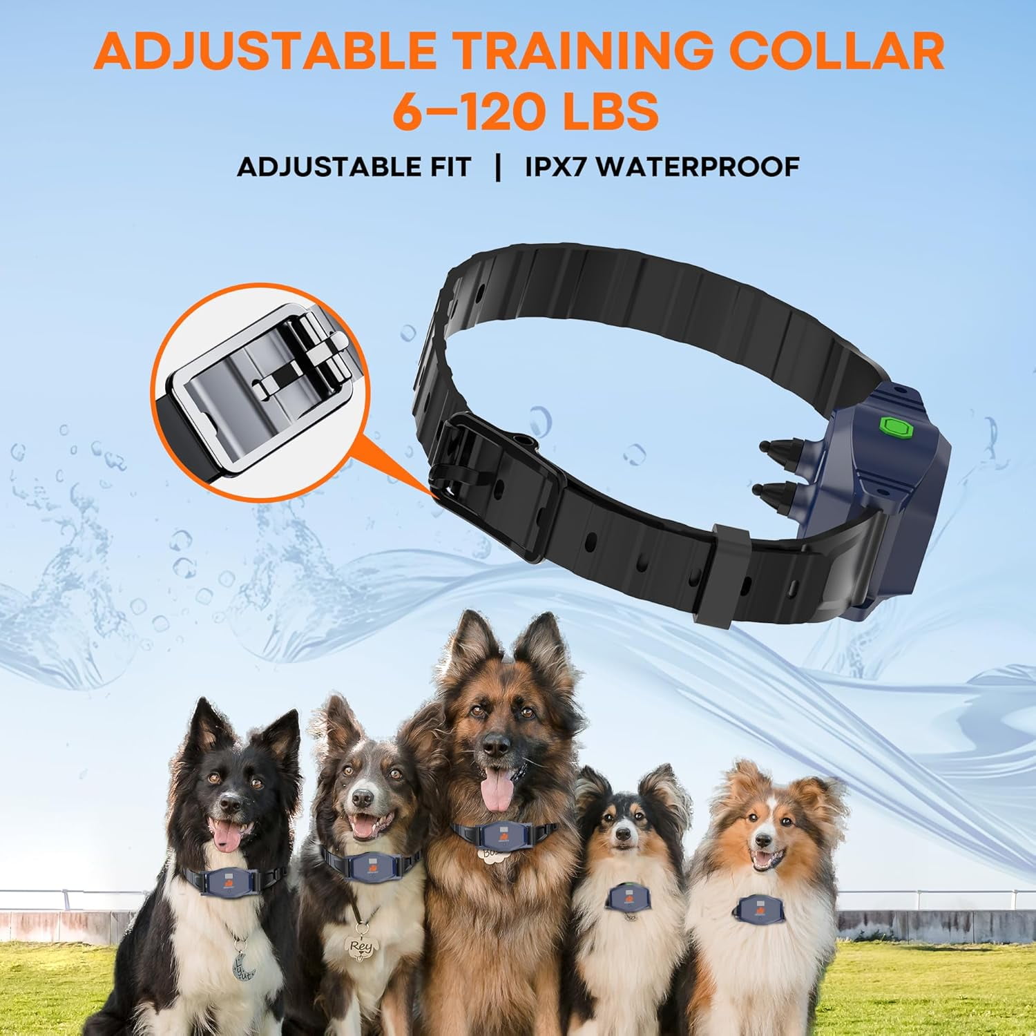 Wireless Dog Fence with Remote Training Collar, 1100 Yard Range, Waterproof E-Collar, 3 Training Modes, Compass & Flashlight for Medium Large Dogs