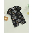 thumbnail image 2 of Country Baby Outfit Boy Girl Western Cow Print Cowboy Romper Bodysuit Short Sleeve One Piece Jumpsuit Summer Clothes, 2 of 7
