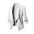 thumbnail image 1 of PVCS Manteau Court à Manches Longues pour Femmes, Col Rabattu, Style Élégant, 1 of 4