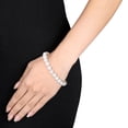 thumbnail image 3 of Genuine 7.5-8mm White Freshwater Cultured Pearl Bracelet In Sterling Silver, 3 of 4